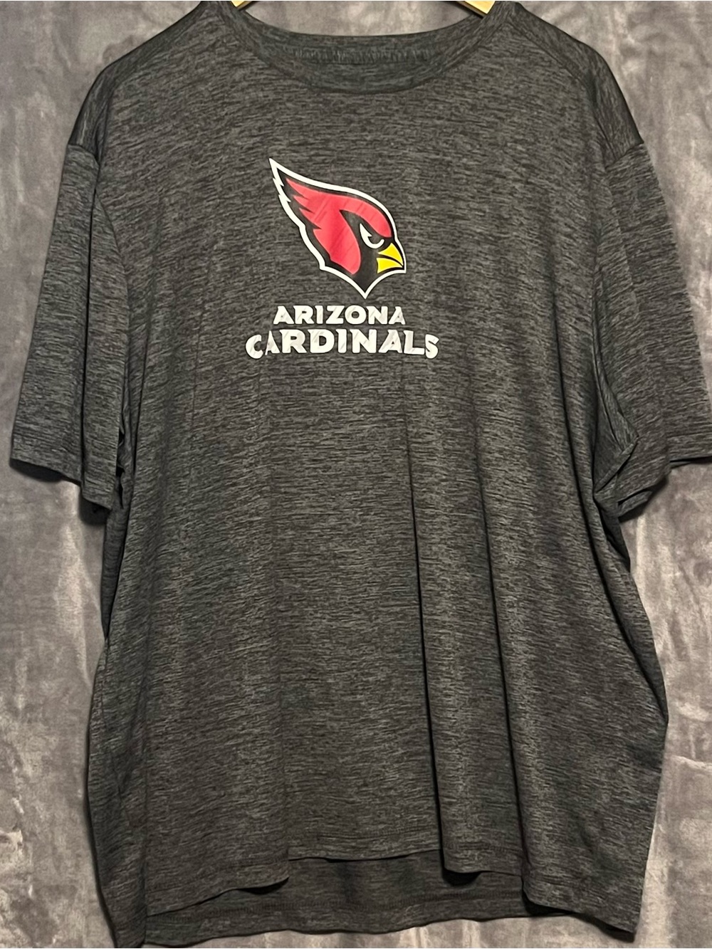 Majestic Cool Base Arizona Cardinals NFL Graphic T-Shirt Gray Men's Size XL